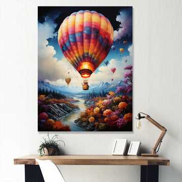Fantasy Balloon Odyssey - Hot Air Balloon Canvas Wall Art